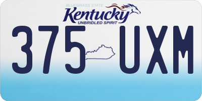 KY license plate 375UXM