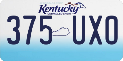 KY license plate 375UXO