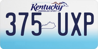 KY license plate 375UXP