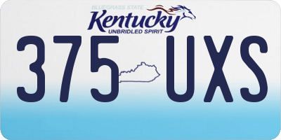 KY license plate 375UXS