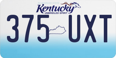 KY license plate 375UXT