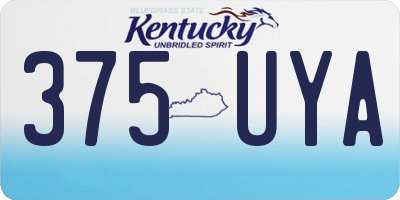KY license plate 375UYA