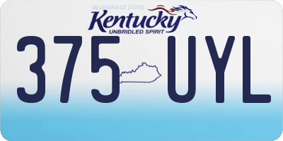 KY license plate 375UYL