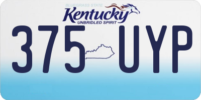 KY license plate 375UYP