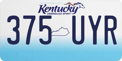 KY license plate 375UYR