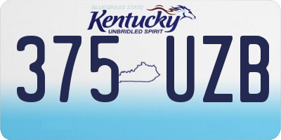 KY license plate 375UZB