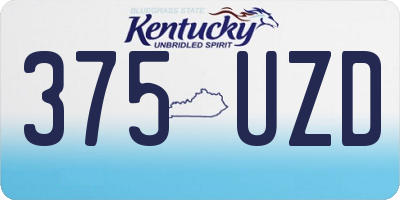 KY license plate 375UZD