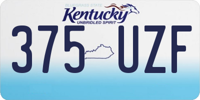 KY license plate 375UZF