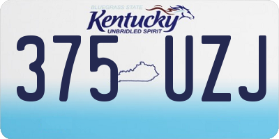 KY license plate 375UZJ