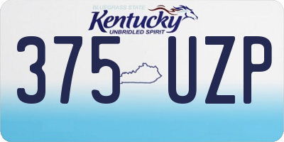KY license plate 375UZP