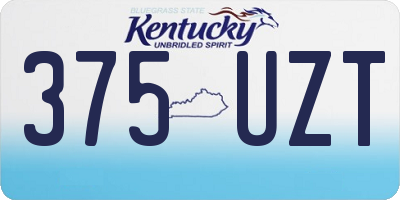 KY license plate 375UZT