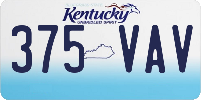 KY license plate 375VAV