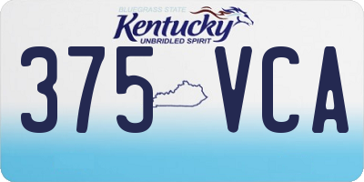 KY license plate 375VCA