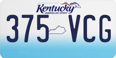 KY license plate 375VCG