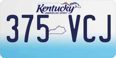 KY license plate 375VCJ