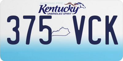 KY license plate 375VCK