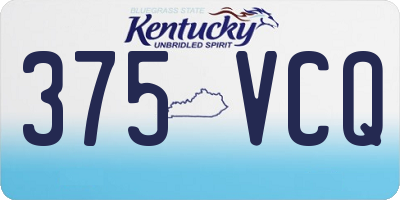 KY license plate 375VCQ