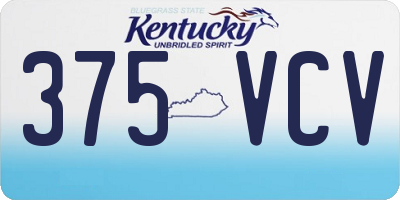KY license plate 375VCV