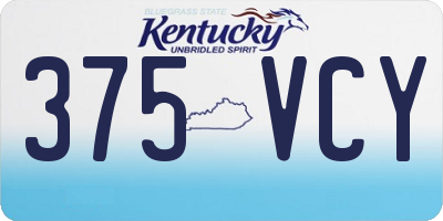 KY license plate 375VCY