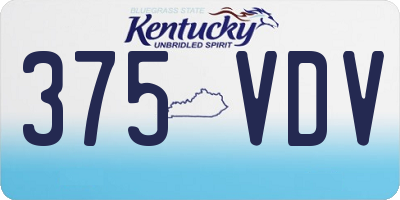 KY license plate 375VDV