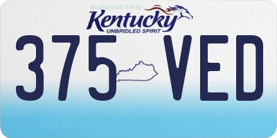 KY license plate 375VED