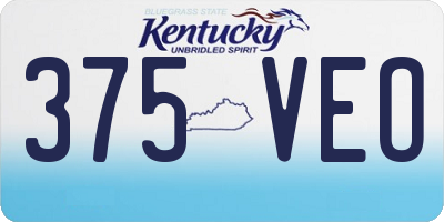 KY license plate 375VEO
