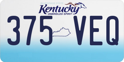 KY license plate 375VEQ