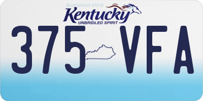 KY license plate 375VFA
