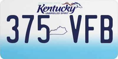 KY license plate 375VFB