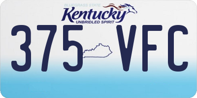 KY license plate 375VFC