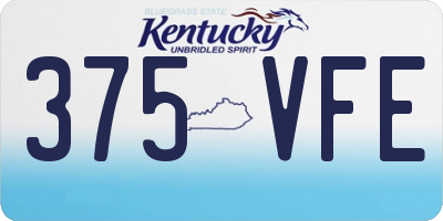 KY license plate 375VFE