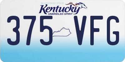 KY license plate 375VFG
