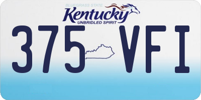 KY license plate 375VFI