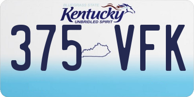 KY license plate 375VFK