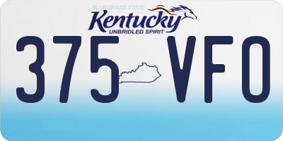 KY license plate 375VFO