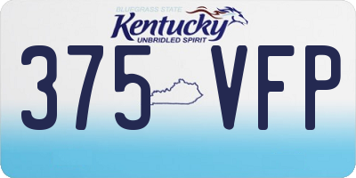 KY license plate 375VFP