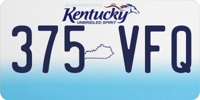 KY license plate 375VFQ