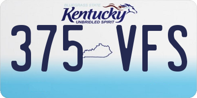 KY license plate 375VFS