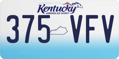 KY license plate 375VFV