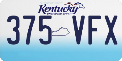 KY license plate 375VFX