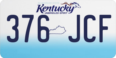 KY license plate 376JCF