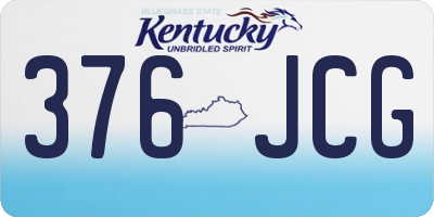 KY license plate 376JCG