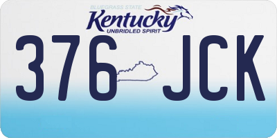 KY license plate 376JCK