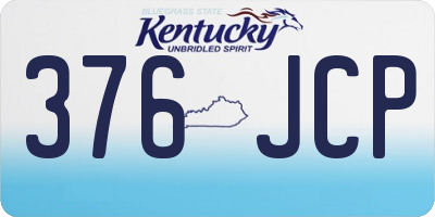 KY license plate 376JCP
