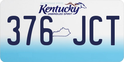 KY license plate 376JCT