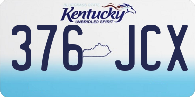 KY license plate 376JCX