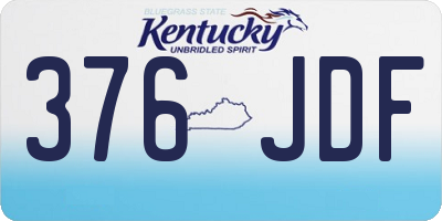 KY license plate 376JDF