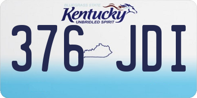 KY license plate 376JDI
