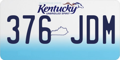 KY license plate 376JDM
