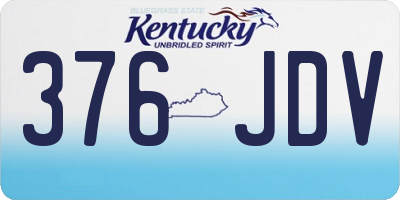 KY license plate 376JDV